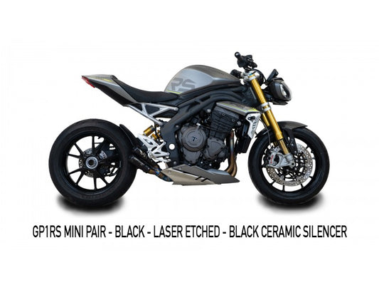 2021 - 2023 1200 SPEED TRIPLE SILENCER BOX DELETE EXHAUST SYSTEMS