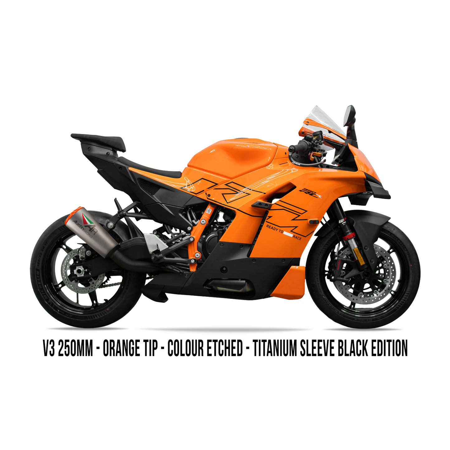 2026 KTM 990 RCR BOX DELETE & FULL TITANIUM BLACK EDITION EXHAUST SYSTEM