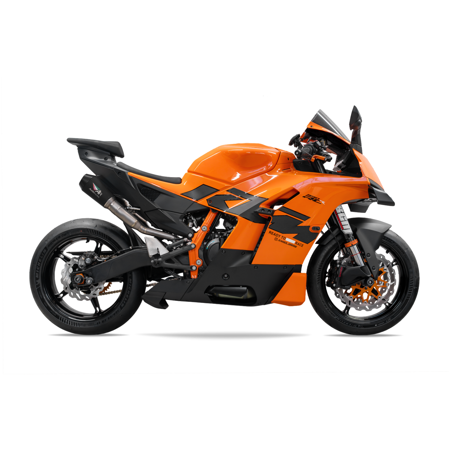 2026 KTM 990 RCR RS22 DUAL UNDERSEAT BOX DELETE TITANIUM EXHAUST SYSTEM