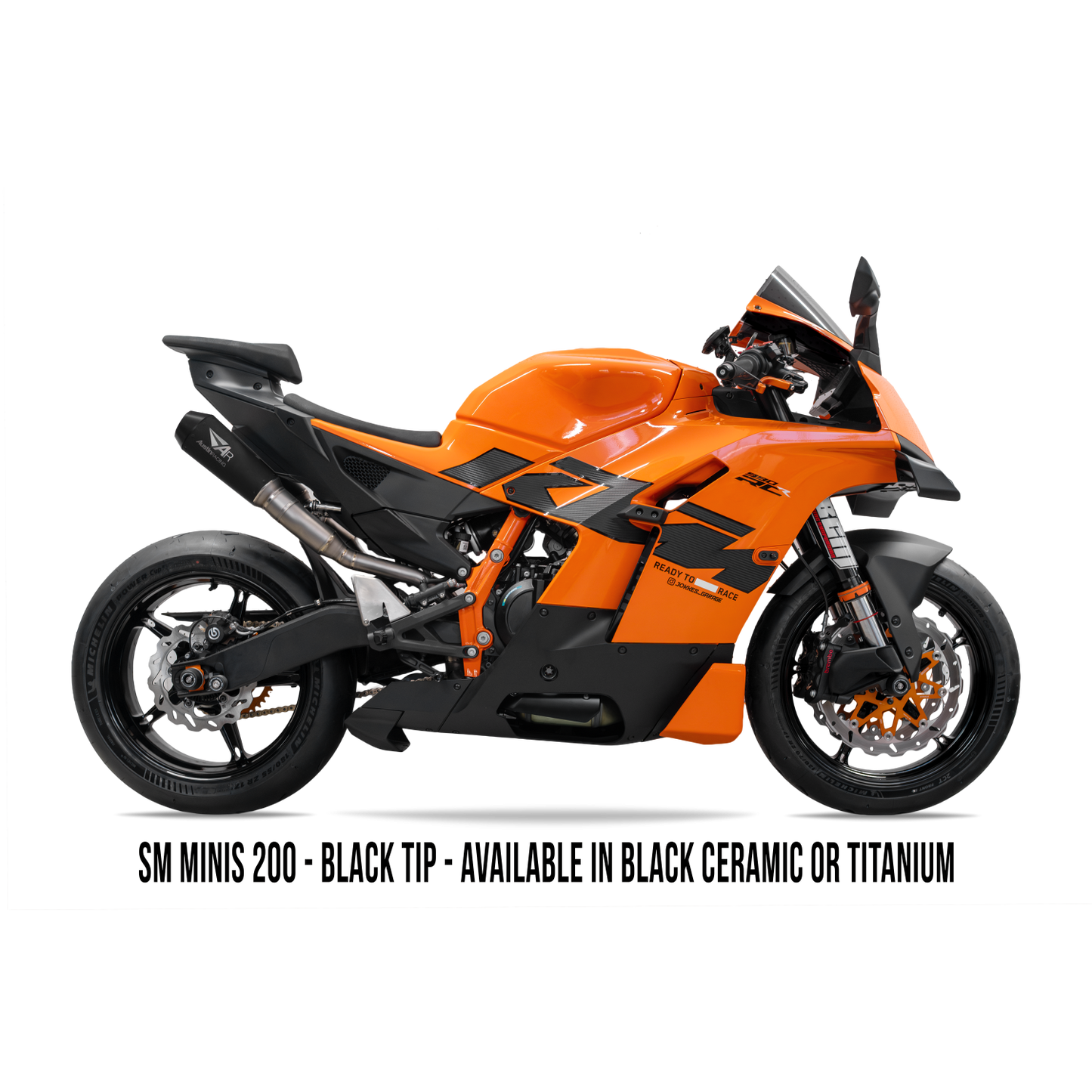 2026 KTM 990 RCR RS22 DUAL UNDERSEAT BOX DELETE TITANIUM EXHAUST SYSTEM