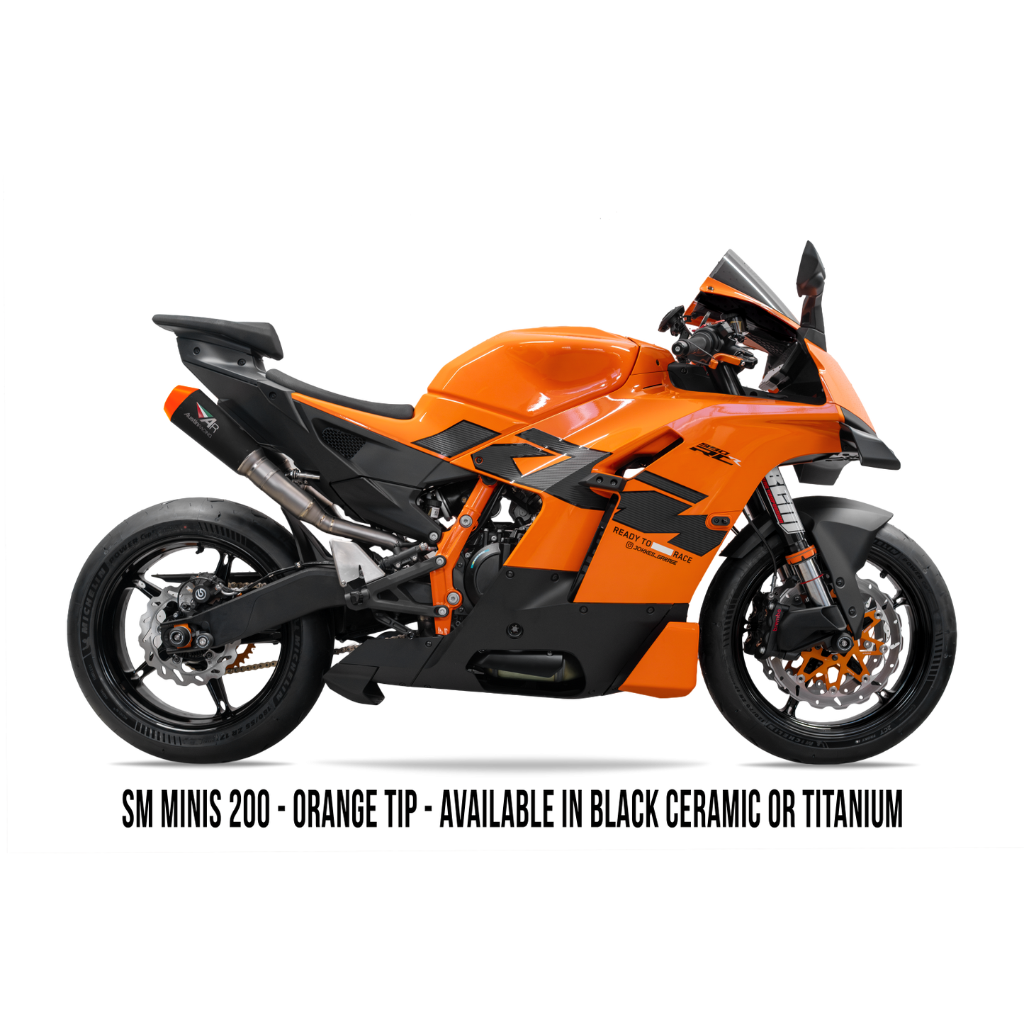 2026 KTM 990 RCR RS22 DUAL UNDERSEAT BOX DELETE TITANIUM EXHAUST SYSTEM