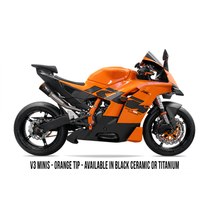 2026 KTM 990 RCR RS22 DUAL UNDERSEAT BOX DELETE TITANIUM EXHAUST SYSTEM