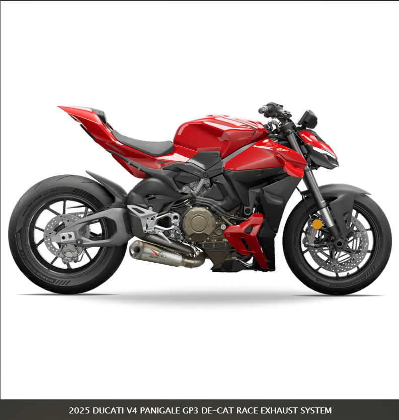 2025 DUCATI V4 STREETFIGHTER GP3 DE-CAT RACE EXHAUST SYSTEM