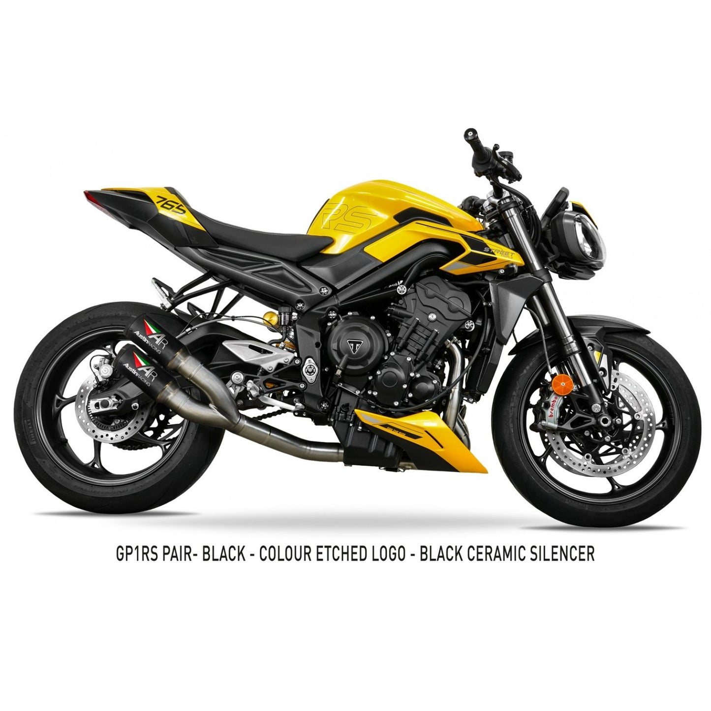 2023 - 2025 TRIUMPH STREET TRIPLE 765 RS BOX-DELETE AND FULL RACE EXHAUST SYSTEM