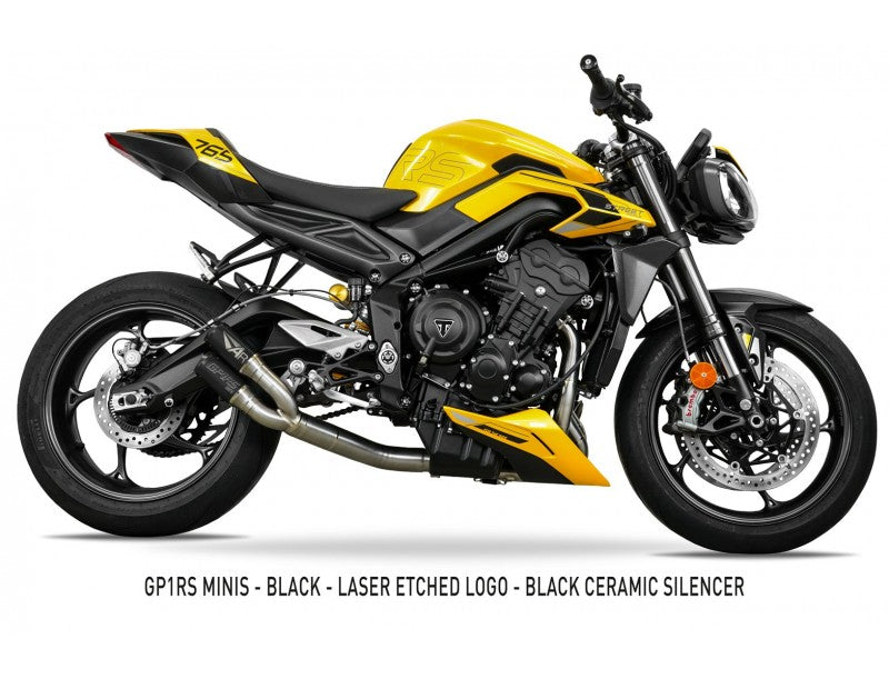 2023 - 2025 TRIUMPH STREET TRIPLE 765 RS BOX-DELETE AND FULL RACE EXHAUST SYSTEM